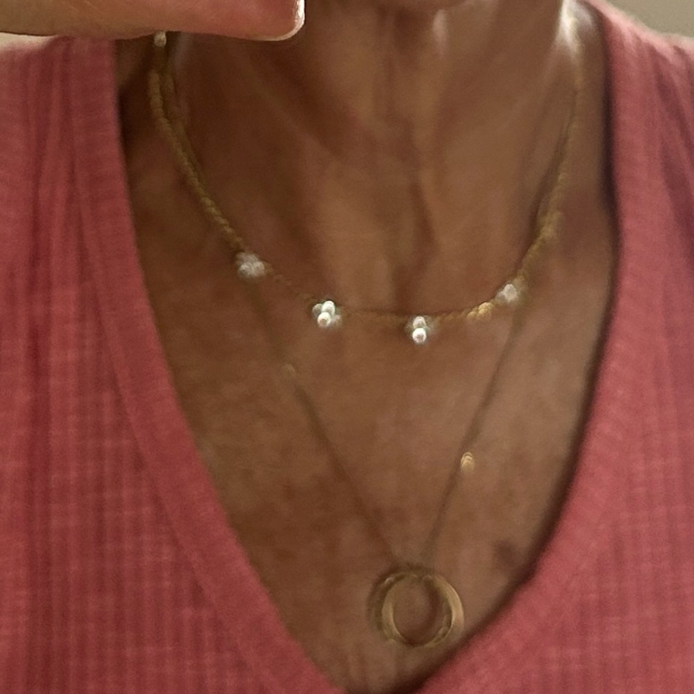 Kendra Scott Cailyn Crystal Strand Necklace in Gold & White CZ NWT - Picture 7 of 9